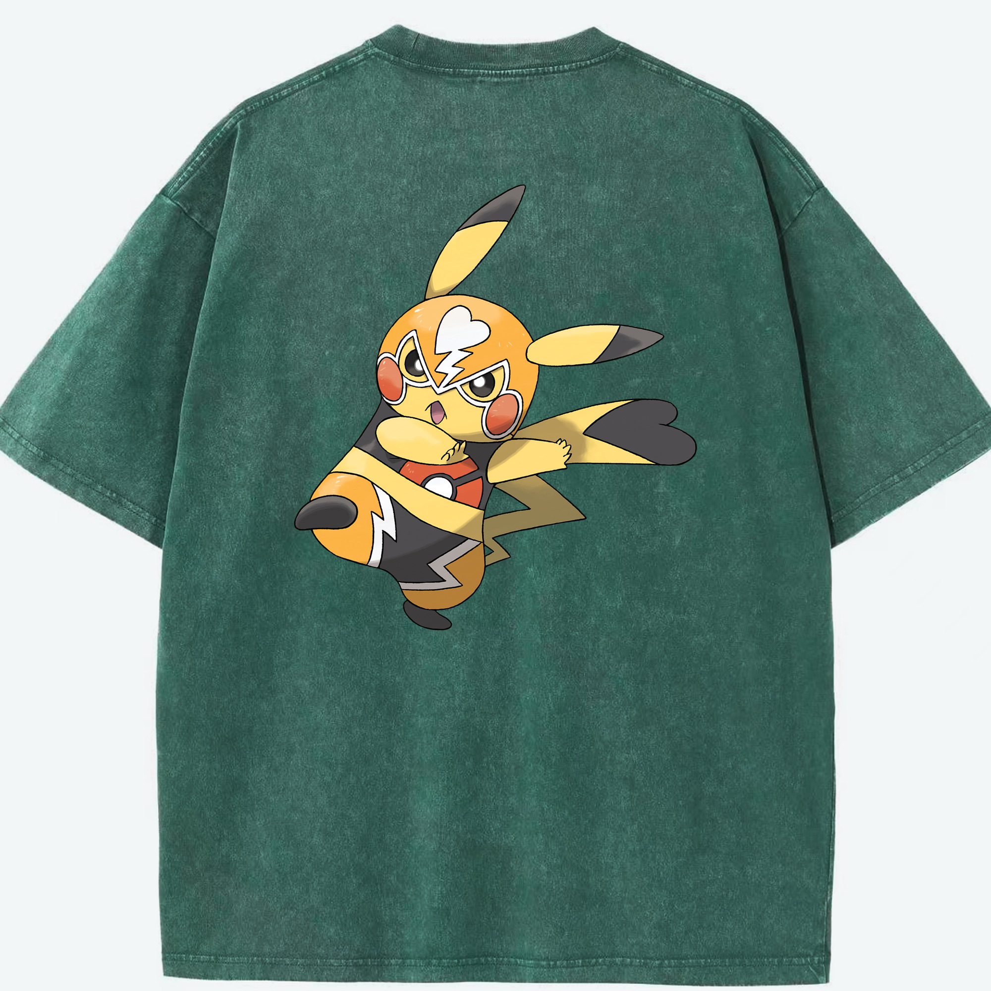 （画像用） ポケットモンスター Pokémon 綿100% ヴィンテージ風 半袖Tシャツ（背面プリント）